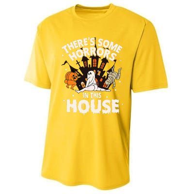 Theres Some Horrors In This House Ghost Halloween Funny Performance Sprint T-Shirt