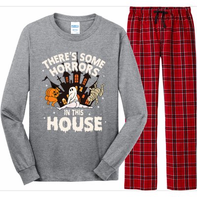 Theres Some Horrors In This House Ghost Halloween Funny Long Sleeve Pajama Set