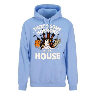 Theres Some Horrors In This House Ghost Halloween Funny Unisex Surf Hoodie