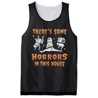 ThereS Some Horrors In This House Funny Halloween Ghost Mesh Reversible Basketball Jersey Tank