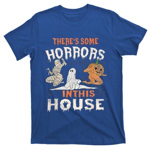 Theres Some Horrors In This House Halloween Pumpkin Ghost T-Shirt