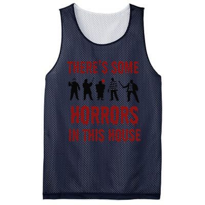 ThereS Some Horrors In This House Halloween Funny Mesh Reversible Basketball Jersey Tank