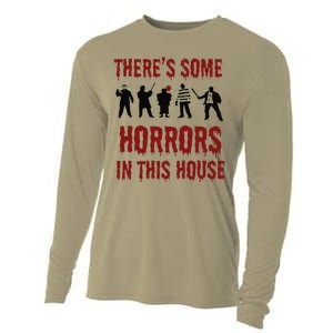 ThereS Some Horrors In This House Halloween Funny Cooling Performance Long Sleeve Crew