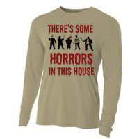 ThereS Some Horrors In This House Halloween Funny Cooling Performance Long Sleeve Crew