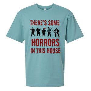 ThereS Some Horrors In This House Halloween Funny Sueded Cloud Jersey T-Shirt