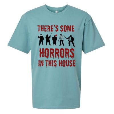 ThereS Some Horrors In This House Halloween Funny Sueded Cloud Jersey T-Shirt