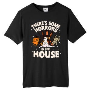 Theres Some Horrors In This House Pumpkin Ghost Halloween Tall Fusion ChromaSoft Performance T-Shirt