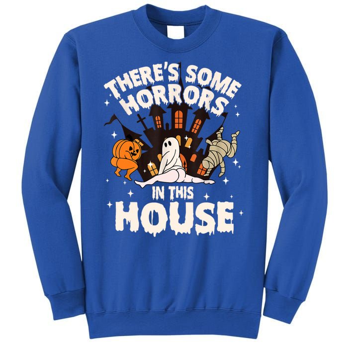 Theres Some Horrors In This House Pumpkin Ghost Halloween Sweatshirt