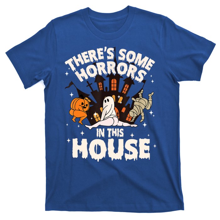 Theres Some Horrors In This House Pumpkin Ghost Halloween T-Shirt