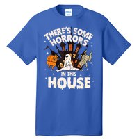 Theres Some Horrors In This House Pumpkin Ghost Halloween Tall T-Shirt