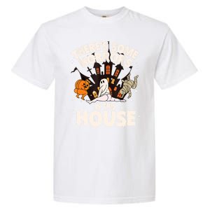 Theres Some Horrors In This House Pumpkin Ghost Halloween Garment-Dyed Heavyweight T-Shirt