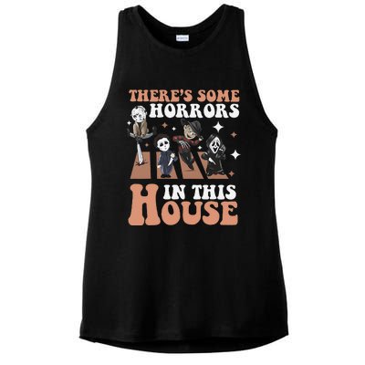 ThereS Some Horrors In This House Funny Horror Characters Ladies PosiCharge Tri-Blend Wicking Tank