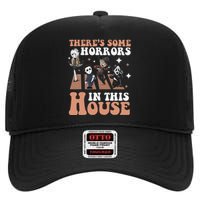 ThereS Some Horrors In This House Funny Horror Characters High Crown Mesh Back Trucker Hat