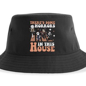 ThereS Some Horrors In This House Funny Horror Characters Sustainable Bucket Hat