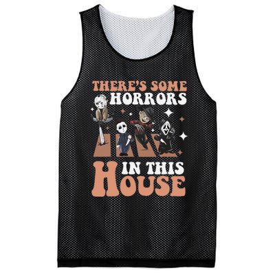 ThereS Some Horrors In This House Funny Horror Characters Mesh Reversible Basketball Jersey Tank