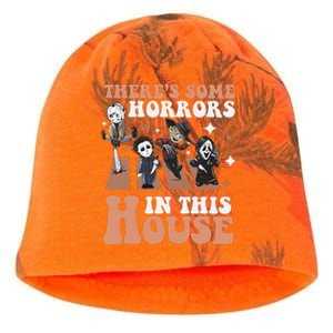 ThereS Some Horrors In This House Funny Horror Characters Kati - Camo Knit Beanie