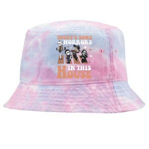 ThereS Some Horrors In This House Funny Horror Characters Tie-Dyed Bucket Hat