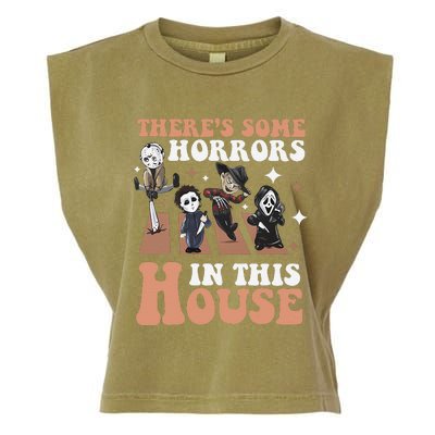 ThereS Some Horrors In This House Funny Horror Characters Garment-Dyed Women's Muscle Tee