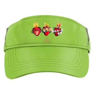 Three Sacred Hearts Of Jesus Mary Joseph Jmj Catholic Adult Drive Performance Visor