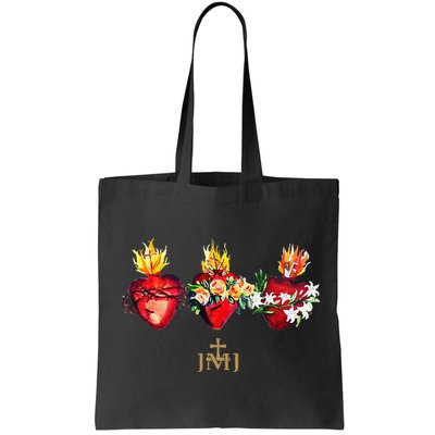 Three Sacred Hearts Of Jesus Mary Joseph Jmj Catholic Bag