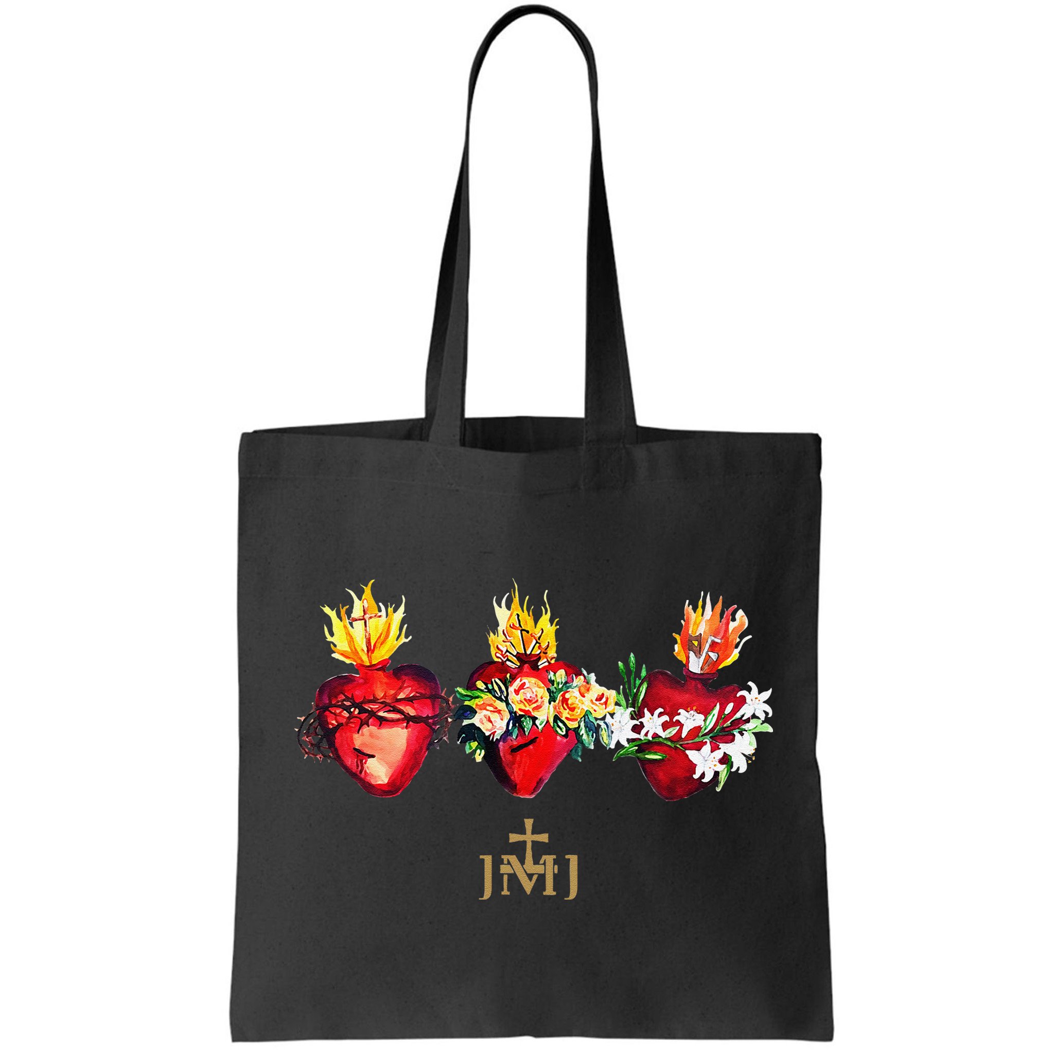 Three Sacred Hearts Of Jesus Mary Joseph Jmj Catholic Bag
