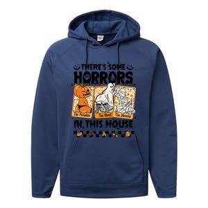 There’S Some Horrors In This House Retro Halloween Performance Fleece Hoodie