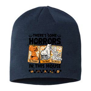 There’S Some Horrors In This House Retro Halloween Sustainable Beanie