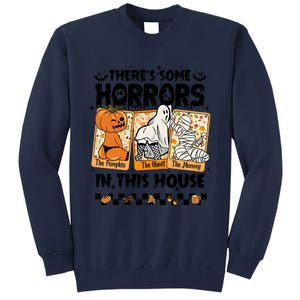 There’S Some Horrors In This House Retro Halloween Tall Sweatshirt