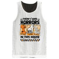 There’S Some Horrors In This House Retro Halloween Mesh Reversible Basketball Jersey Tank