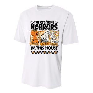 There’S Some Horrors In This House Retro Halloween Performance Sprint T-Shirt