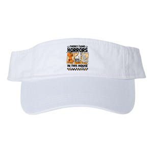 There’S Some Horrors In This House Retro Halloween Valucap Bio-Washed Visor