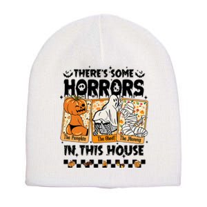 There’S Some Horrors In This House Retro Halloween Short Acrylic Beanie