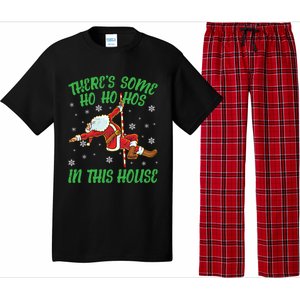 ThereS Some Ho Ho Hos In This House Santa Claus Pole Dance Gift Pajama Set