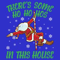 ThereS Some Ho Ho Hos In This House Santa Claus Pole Dance Gift 16 in Basic Backpack