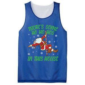 ThereS Some Ho Ho Hos In This House Santa Claus Pole Dance Gift Mesh Reversible Basketball Jersey Tank