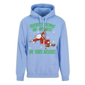 ThereS Some Ho Ho Hos In This House Santa Claus Pole Dance Gift Unisex Surf Hoodie