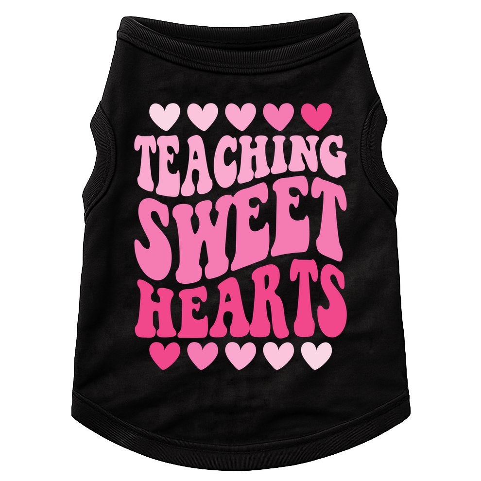 Teaching Sweet Hearts Cute Valentines Day Teacher Doggie Tank