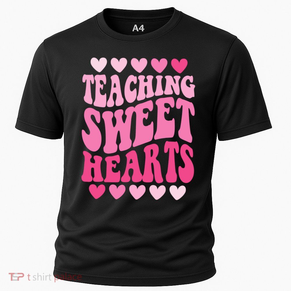 Teaching Sweet Hearts Cute Valentines Day Teacher Cooling Performance Crew T-Shirt