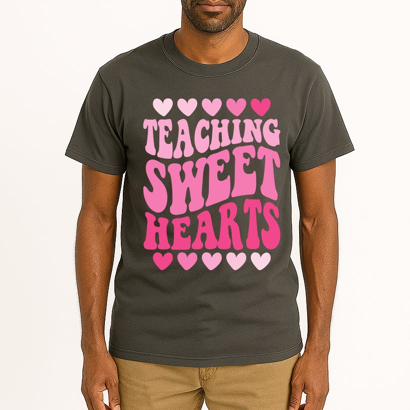 Teaching Sweet Hearts Cute Valentines Day Teacher Tall T-Shirt