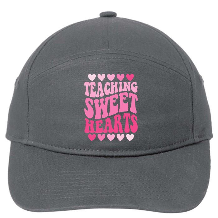 Teaching Sweet Hearts Cute Valentines Day Teacher 7-Panel Snapback Hat