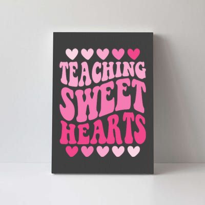 Teaching Sweet Hearts Cute Valentines Day Teacher Canvas