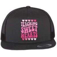 Teaching Sweet Hearts Cute Valentines Day Teacher Flat Bill Trucker Hat