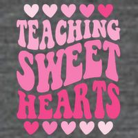 Teaching Sweet Hearts Cute Valentines Day Teacher Flatbill Hat