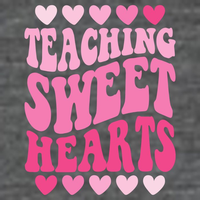 Teaching Sweet Hearts Cute Valentines Day Teacher Flatbill Hat