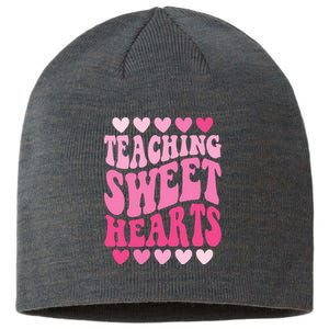 Teaching Sweet Hearts Cute Valentines Day Teacher Sustainable Beanie