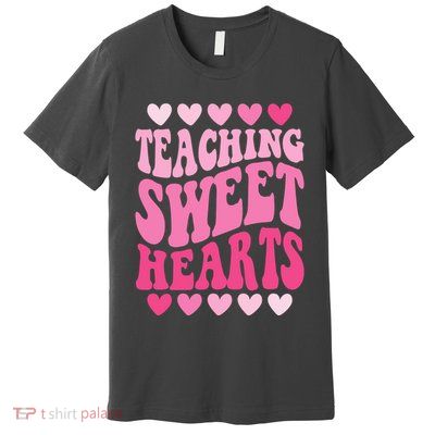 Teaching Sweet Hearts Cute Valentines Day Teacher Premium T-Shirt