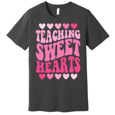 Teaching Sweet Hearts Cute Valentines Day Teacher Premium T-Shirt