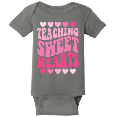 Teaching Sweet Hearts Cute Valentines Day Teacher Baby Bodysuit
