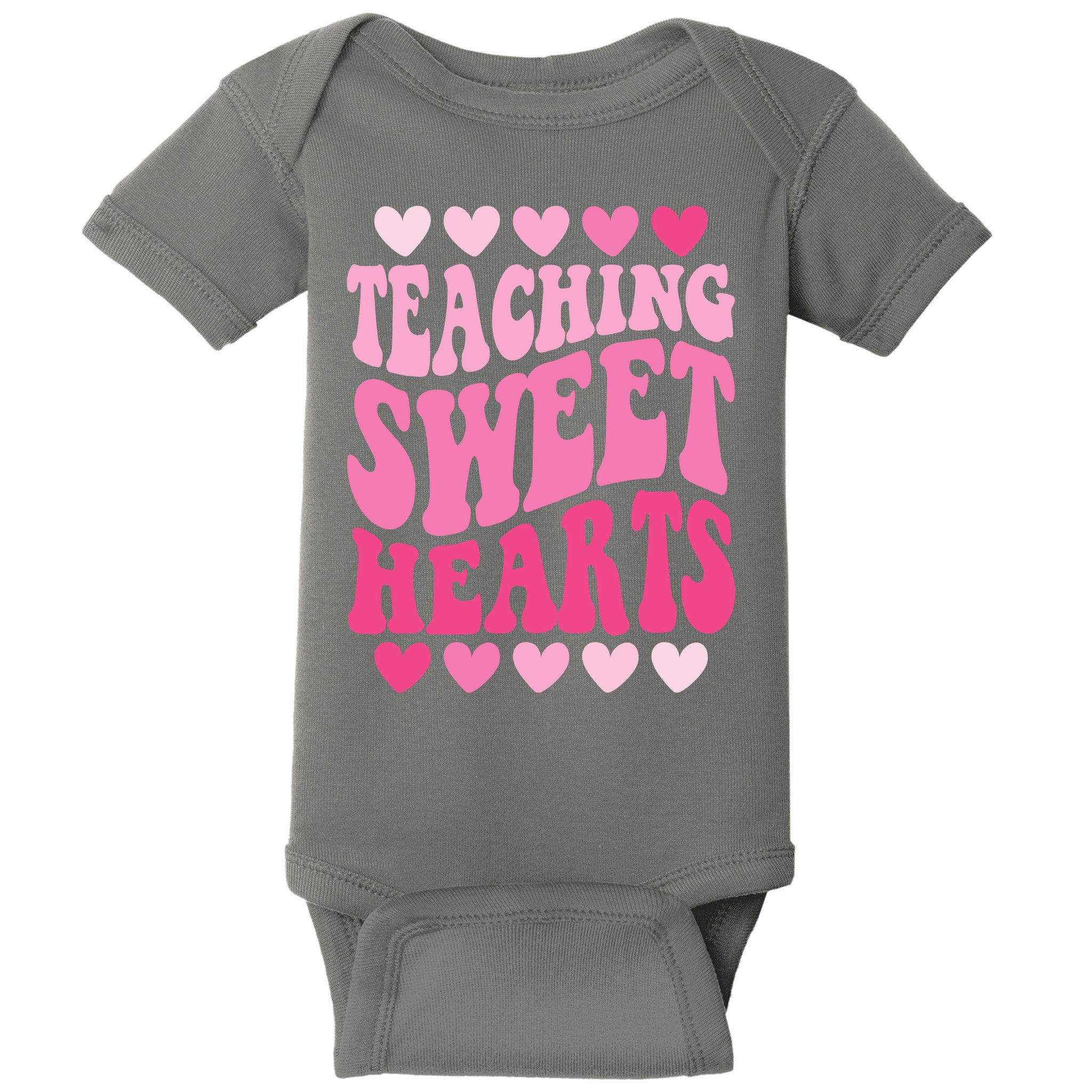 Teaching Sweet Hearts Cute Valentines Day Teacher Baby Bodysuit