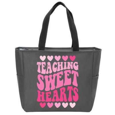 Teaching Sweet Hearts Cute Valentines Day Teacher Zip Tote Bag